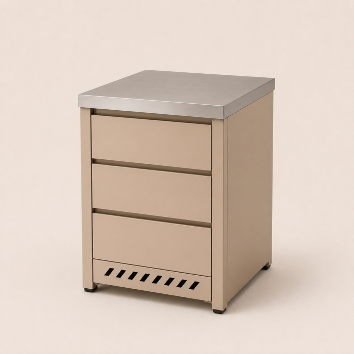 Shelter: FC-03 3 Çekmeceli Modül – 60 cm Bahçe Mutfağı Dolabı
