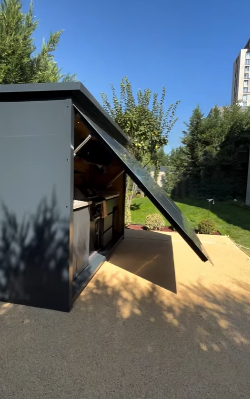 Shelter Serisi: 300 cm Kapalı Bahçe Mutfağı – Napoleon 425 Gazlı Barbekülü (Ankara) - Görsel 3